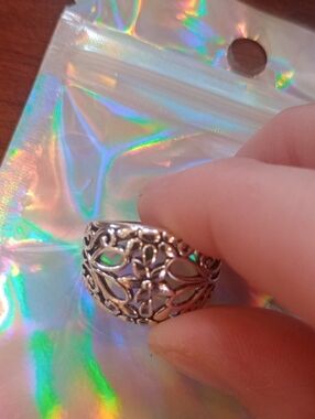 ❤️D $9 Each Or Bundle 4/$20 Intricate Floral Filigree Silver Ring Size 8